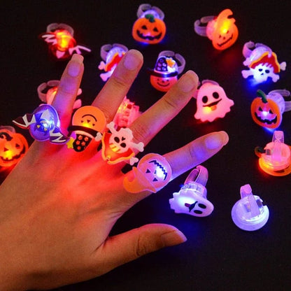 ⚡🔥Świecący pierścień LED na Halloween😍 – zestaw 50 sztuk