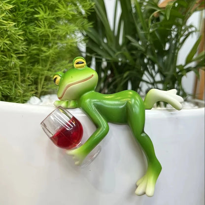 🔥 Gorąca Wyprzedaż 🐸🍷 Wiszący Ozdobny Doniczkowy Żaba