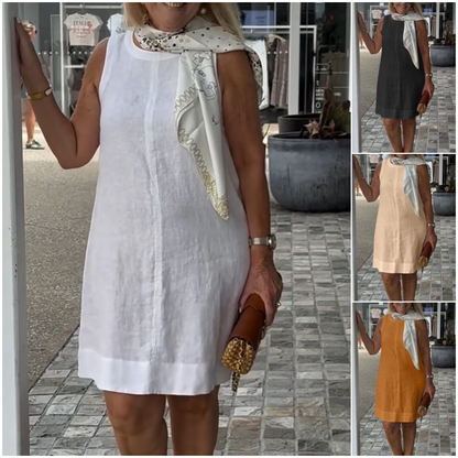 💖 Damskie Casualowe Sukienki Bez Rękawów z Okrągłym Dekoltem