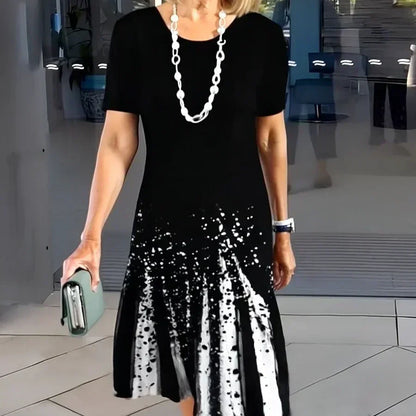 【S-4XL】👗Damska sukienka plisowana w kolorowe bloki