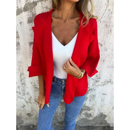 💖Damska elegancka kurtka casualowa z klapami
