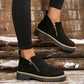 ✨ Kobiety Round-Toe buty kostkowe z zamkiem błyskowym bocznym👢