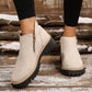 ✨ Kobiety Round-Toe buty kostkowe z zamkiem błyskowym bocznym👢