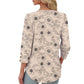 👚Elegancka koszula z długim rękawem w jednolitym kolorze z nadrukiem