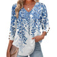 👚Elegancka koszula z długim rękawem w jednolitym kolorze z nadrukiem