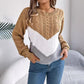 👚Damski sweter z kolorowymi wstawkami