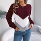 👚Damski sweter z kolorowymi wstawkami
