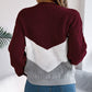 👚Damski sweter z kolorowymi wstawkami