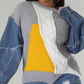 🎀Damski sweter patchworkowy w stylu casualowym