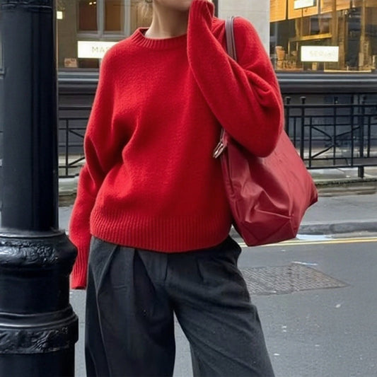 👚Stylowy, luźny sweter damski z długim rękawem