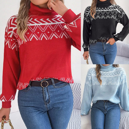 👚Damowy sweter golfowy z dzianiny