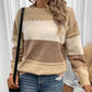 👚Damska bluza z długim rękawem w kolorze blokowym