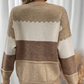 👚Damska bluza z długim rękawem w kolorze blokowym