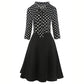 👚Elegancka sukienka midi w kropki dla kobiet