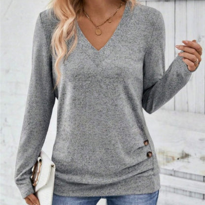 👚Elegancka bluzka damska z dekoltem w szpic i dopasowanym krojem