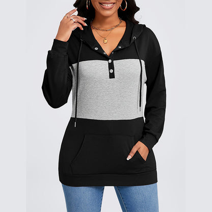 👚Stylowa bluza damska z długim rękawem i kieszenią