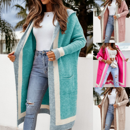 👚Długi sweter damski z kapturem