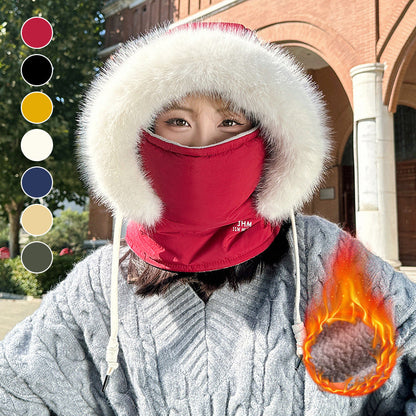 🔥Ciepła, wiatroodporna czapka z szalikiem