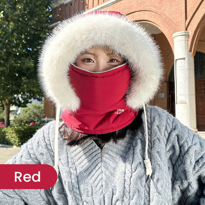 🔥Ciepła, wiatroodporna czapka z szalikiem