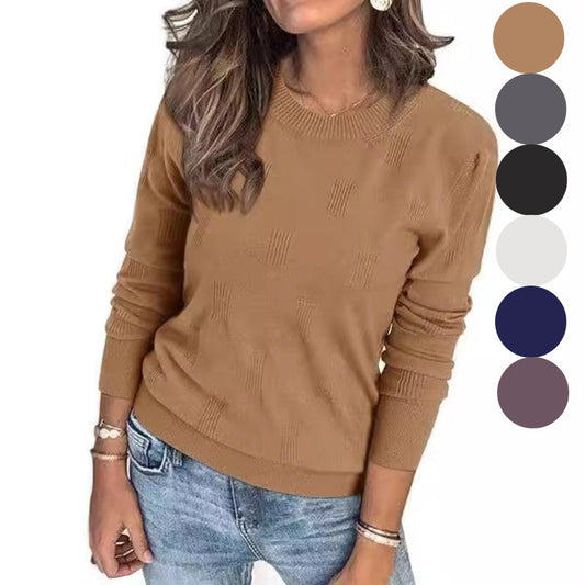 👚Damska luźna bluzka z długim rękawem z dzianiny