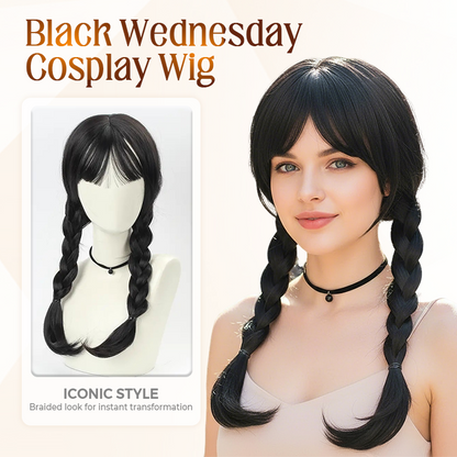 ✨Czarna środowa peruka cosplayowa