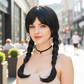 ✨Czarna środowa peruka cosplayowa