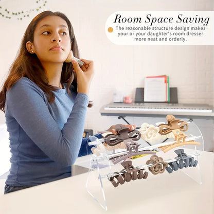 Akrylowy obrotowy uchwyt na spinki do włosów✨️Przechowywanie stało się tak proste.