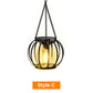 💡Retro metalowe lampiony solarne