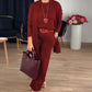 💝Elegancki 3-częściowy zestaw zawierający długi kardigan, bluzkę i spodnie