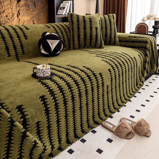 🛋️Miękki Pokrowiec na Sofę Welurowy - Antypoślizgowy, Odporny na Zarysowania