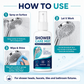 🚿✨Spray do szybkiego usuwania kamienia pod prysznicem – rozpuszcza uporczywe osady mineralne i ślady po twardej wodzie. Przywraca przepływ wody i blask – wystarczy spryskać i przetrzeć! 🧼💪