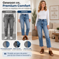 🔥Gratis verzending✈️Dames jeans met hoge taille, cropped en rechte pijpen