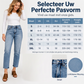 🔥Gratis verzending✈️Dames jeans met hoge taille, cropped en rechte pijpen