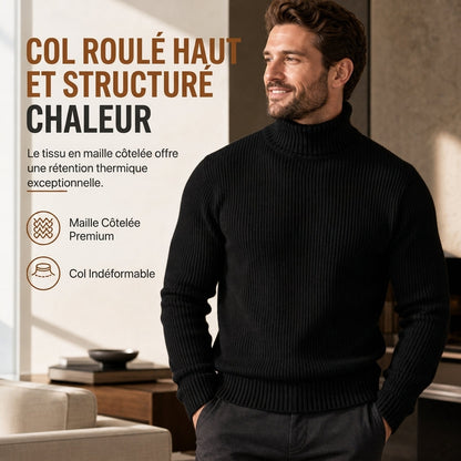 ✨ Zin in een strakke gebreide coltrui voor heren? Gestructureerde kraag en getailleerde pasvorm, makkelijk te dragen 🧶
