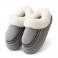 Dames warme dikke sloffen antislip huis schoenen met kant afwerking