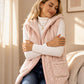 Dames gezellige dubbelzijdige fuzzy hooded vest