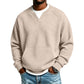 Heren Casual Wafelgebreid Sweatshirt