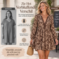 Vrouwen Vintage Bloemenprint Lange Mouwen V-Hals Jurk