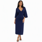 Elegante sexy damesjurk met V-hals, driekwart mouwen en een figuurspelende pasvorm voor herfst en winter