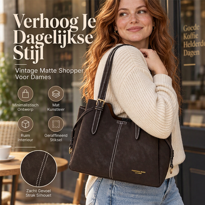 Retro matte PU leren schoudertas